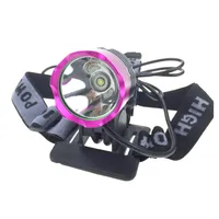 [2 batterie incluse] Pink 2000 lumen C-XM-L T6 Bike Bicycle Light Light Torcia elettrica a LED con caricabatterie da 8,4 V 6400mAh