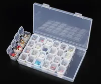 28 Slots Cosmetische Nail Art Storage Case Glitter Gems Decoratie Lege Box Jar Pots Container Hervulbaar