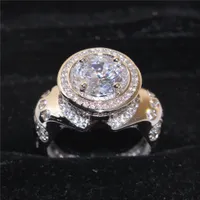 남성 빈티지 칵테일 쥬얼리 약혼 웨딩 밴드 반지를 손가락에 대한 925 스털링 실버 보석 CZ 다이아몬드 시뮬레이션 링