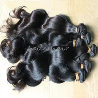 Bella Hair® 8A Peruanisches menschliches Haar-Webart natürliche schwarze Farbkörper-Welle doppelte Schussbündel