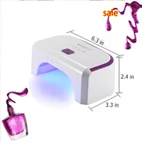 Fashion 12W LED Gel Dryer Curing Lamp Machine for UV Gel Nail Polish Nail Art Tool Led UV Nail Lamp Light 100-240V