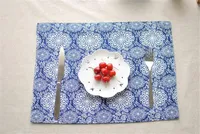 Tapetes de mesa de alta qualidade tapetes de mesa almofadas Nova tie-tingido de pano de algodão placemat duplo estilo japonês mesa de mesa de mesa decoração