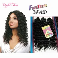 3pcs / pack syntetiska virkade flätor hår hög kvalitet 10inch Jerry Curly Twist Braiding Hair Ombre Färg Pre Looped Savana Jerry Curl