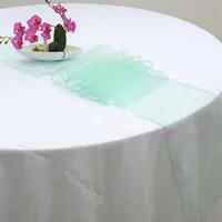 グレーシルバーオーガンザテーブルランナー12 "x108"結婚披露宴の装飾カラーフォレンゴーオタ