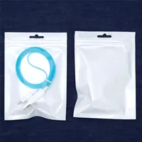 Paketler Temizlik   Beyaz İnci Plastik Poli OPP Paketleme Fermuarı fermuar Kilidi Perakende Paketler Kablo Kılıfı Takı Yiyecekleri PVC Plastik Torba Birçok Boyut