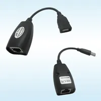 Extensión USB Ethernet RJ45 Cat5e / 6 Cable Adaptador LAN Repetidor Repetidor Amplificador de señal a 50M Red Cables de red