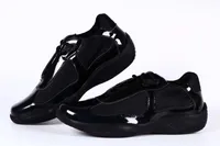 Chegada Nova Mens Preto Conforto Casual Shoes Moda Sneaker Athletic Shoes Para couro envernizado Homem com malha respirável sapatos 39-46