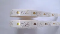 Gold foil labels Hot stamping stickers waterproof Custom printing on rolls High quality