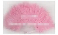 21 Folding Staves handmade marabou feather fan / feather craft /for dancing, wedding or decoration