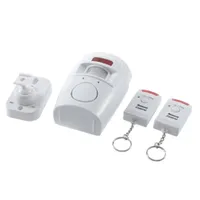 Sensor de movimiento PIR inalámbrico alarma antirrobo alarma de movimiento 2 controles remotos seguridad en el hogar cobertizo garaje