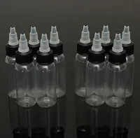 Nouveau 120 ml Twist Twist Twist Capital Vide Plastique Tatouge Transparent Encre de tatouage Pigment Fournitures de bouteilles