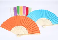 Wholesale Personalized Paper wedding hand fans painting Blank folding fan