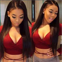 HD 13x4 Swiss Lace Frontal Wigs Human Pelucked Spilleless Wig Straight Wig With Baby Hair Remy