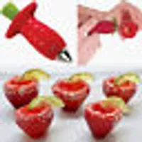 Strawberry Tomato Stem Leaves Huller Remover Removal Fruit Corer Kitchen Tool