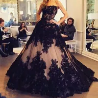 2017 Black Lace Appliques Formella klänningar Evening Wear Stropless Long A Line Prom Party Gowns Gorgeous Celebrity Pageant Dress JJ0073