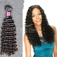 Cabelo de onda Curly Pacotes humanos virgens peruanos Weft 8a Hair Factory Extensions Remy Extensions Hot Selling 1 Piece 8-34nch Long