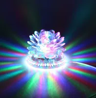 Lotus Effekt Licht Auto Rotierenden 11 Watt LED RGB Kristall Bühne Licht 51 stücke Perle Lampe für Hauptdekoration DJ Disco Bar Beste Geschenk L0091