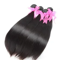 6pcs / lot Dyable Brasilian Hair Weftts Natural Black Virgin Human Detension Greatremy Factory Outlet Silky Dritto Capelli per capelli