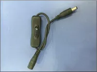 Wholesale-bascule sur le câble d'interrupteur OFF avec connecteur CC femelle mâle de 5,5x2,1 mm pour la bande de LED Noir DHL