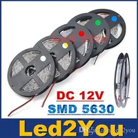 5630 LED Tiras flexibles Luz 12V 72W / 5M 60LEDS / M IP65 IP20 Lámparas de cuerda LED con cinta 3M Blanco caliente / blanco frío