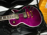 New Arrival Purple Custom Mahogany Gitara Elektryczna Gitara Złoty Sprzęt z Case Darmowa Wysyłka