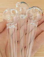 2016 Più recenti a forma di cono Trasparente 14 cm Bruciatori di olio di vetro Tubi Tubi di acqua di vetro dritti Narghilè Tubi di acqua di vetro Bong per fumatori