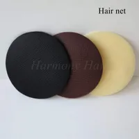 Free shipping 50 pieces/lot Nylon Hair Nets, color Black Brown and White, hairnets is used for package curly hair and wig cap