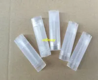 50 unids / lote 4.5g Transparente Oval Lip Balm Tube 0.15 oz Blanco Mate Desodorante Transparente Container Lotion Bar Twist Empty lipstick