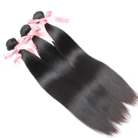 Превосходные розничные розничные необработанные бразильские волосы пачка шелковистые прямые наращивания человеческих волос 3 шт. 8 "~ 30" Remy Человеческие волосы Weave Weft Drop