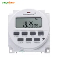 SINOTIMER 220 - 240V AC / 12V DC 7 Days Programmable Timer Switch with UL listed Relay inside and Countdown Time Function HOT +TB