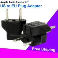Wholesale qualité noire universel universel américain à l'UE plug USA à euro europe wall wall de voyage alternatif chargeur de chargeur convertisseur adaptateur
