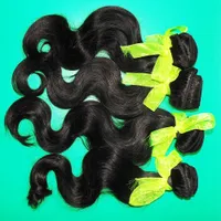 Nouveau-Love Promotion Produits Coiffeurs Couleur Naturelle Body Bundles Traité Extensions de cheveux humains indiens