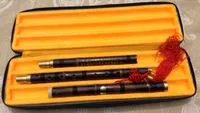 Jakość rzeźbione fioletowy bambusowy flet Xiao chiński instrument muzyczny w klawiszu F, 3 sekcje