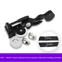 Dymo manual labeling machine m-1011 M-11 metal embossing batch number industrial belt engraving typewriter