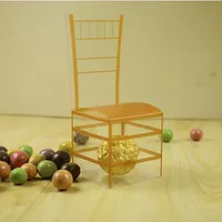Avrupa Tarzı Altın Sandalye Düğün Şeker Kutuları Plastik PVC Favor Sahipleri Çikolata Kutusu Hediye Kutuları Ücretsiz Kargo