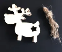 10個クリスマス鹿木のペンダントの装飾品DIYホームクリスマスパーティーの装飾クリスマスツリーの飾りキッズギフトドロップ