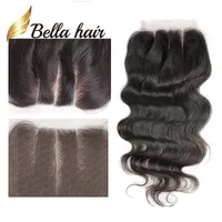 11A 4x4 Swiss Lace Closure/HDTOP Lace Closure Brazilian Body Wave Human Hair Extensions Natural Black One Donor Can be bleached Bella