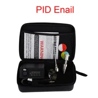 Enail Kit för torr växtbalans Digital PID Elektronisk DAB Titanium Nail Domeless DNail E-Nail Wax Vaporizer för rökskål med dragkedja