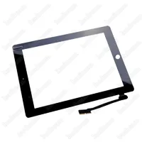 Digitalizzatore Tablet per iPad 2 3 4 in bianco e nero da 9.7 pollici Touch Screen Digitizer Panel Glass Free DHL