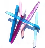 New 100pcs/lot 10cm Cuticle Pusher Mix color transparent body with soft Rubber head High Quality Nail Tools MJ001