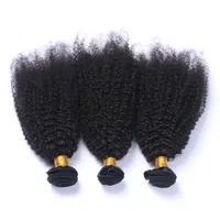 Afro Kinky Kıvırcık Brezilyalı Virgin İnsan Saç Paketler Fiyatları 3 Adet Lot Brezilyalı Afro Kıvırcık İnsan Saç Dokuma Uzantıları Çift Wefted 10-30 "