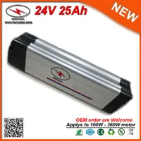 Pełna pojemność Srebrna ryba E-rower bateria 24V bateria litowa Pakiet 25AH Li Ion bateria do roweru elektrycznego 350W