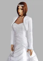 Hot Sale White / Ivory Wedding Jackor med Långärmade Faux Fur Billiga Bridal Bolero / Wraps / Sjalar / Kap / Coat Bröllop Tillbehör