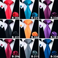 14 estilo de alta calidad corbata conjunto de seda sólido Jacquard Bussiness boda corbatas para los hombres