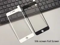 Vidrio templado con impresión de seda para iPhone 6 6s 7 8 Plus X Protector de pantalla, cubierta completa Película protectora