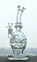 Inedy spessa Fab uovo tubo acqueo tubo narghilè cranio becher dab rig rig bong palla riciclatore in vetro curvato in vetro con matrice di funghi