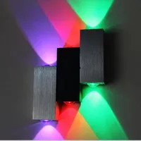 6W LED Wall Mouted Lights Up & Down Aluminum Case Modern Led Wall Lamp for Passage Corridor Porch Bedroom KTV DJ Club Background TXHB
