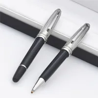 Hoogwaardige metalen en zwarte harsrol balpen / balpen school kantoorartikelen verkopen geschenk pennen # 163