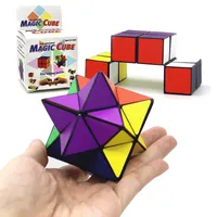 Преобразование куб звезды кубов съемный бесконечность куб 2 в 1 красочные Magic Cube декомпрессии Бесконечности кубики EDC непоседа игрушки