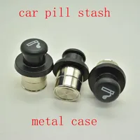 Metal Secret Stash Smoking Car Cigarette Lighter Shaped Hidden Diversion Insert Hidden Pill Box Container Pill Case Storage Box